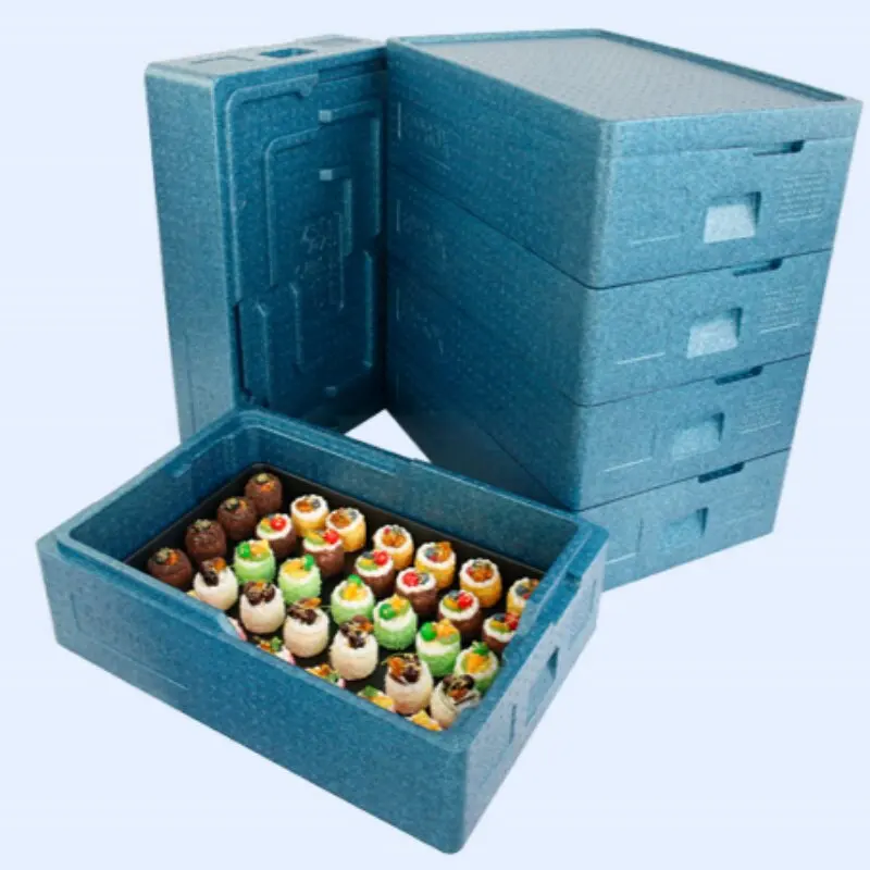 29L/61L EPP Insulated Bakery Box, High Density Foam Frozen Dough Turnover Tray Container for Commercial Bakery