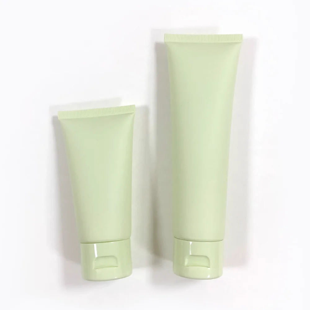 50 مللي 100 مللي متجمد الأخضر البلاستيك لينة أنبوب فارغة زجاحة ضغط مستحضرات التجميل كريم غسول السفر إعادة الملء الحاويات 50 جرام 100 جرام #2