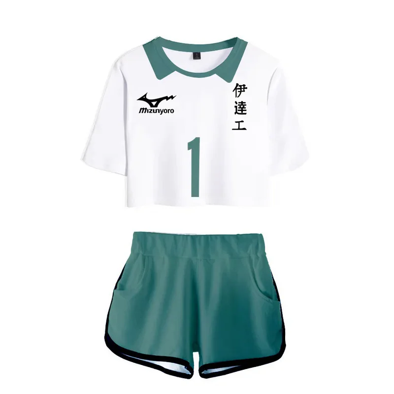 Anime Haikyuu Karasuno Donna Abbigliamento sportivo Cosplay Nekoma High School Pallavolo Club Shoyo Hinata Maglia uniforme della squadra
