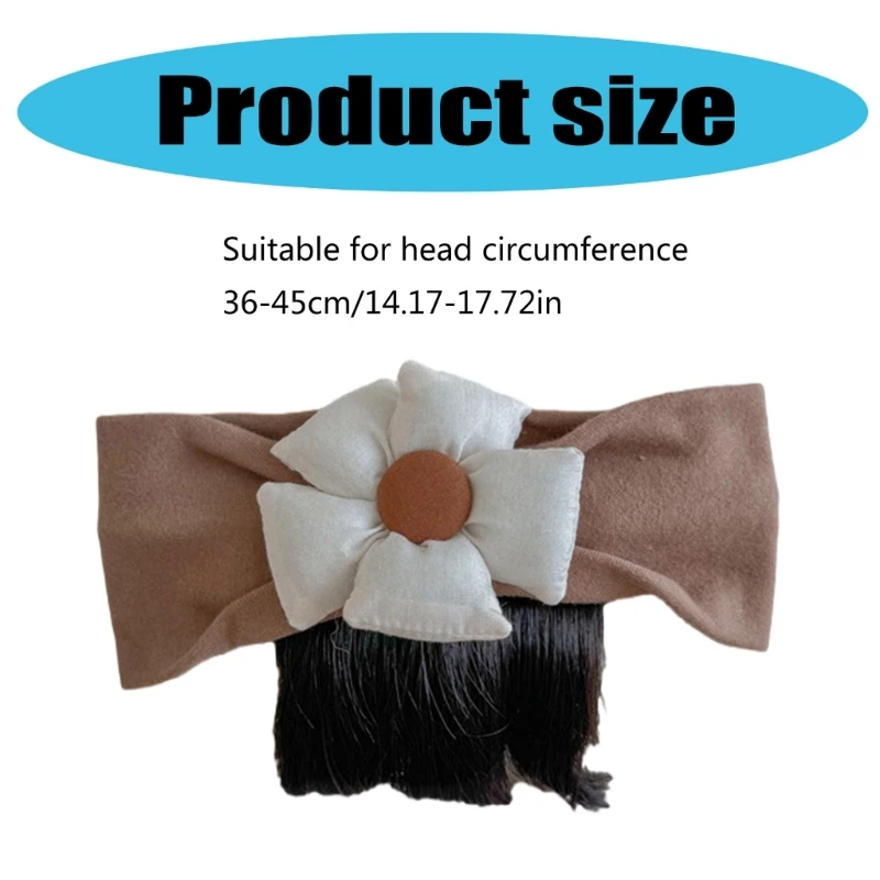 Children's Adorable False Bangs Headband with Flower Designing Comfortable