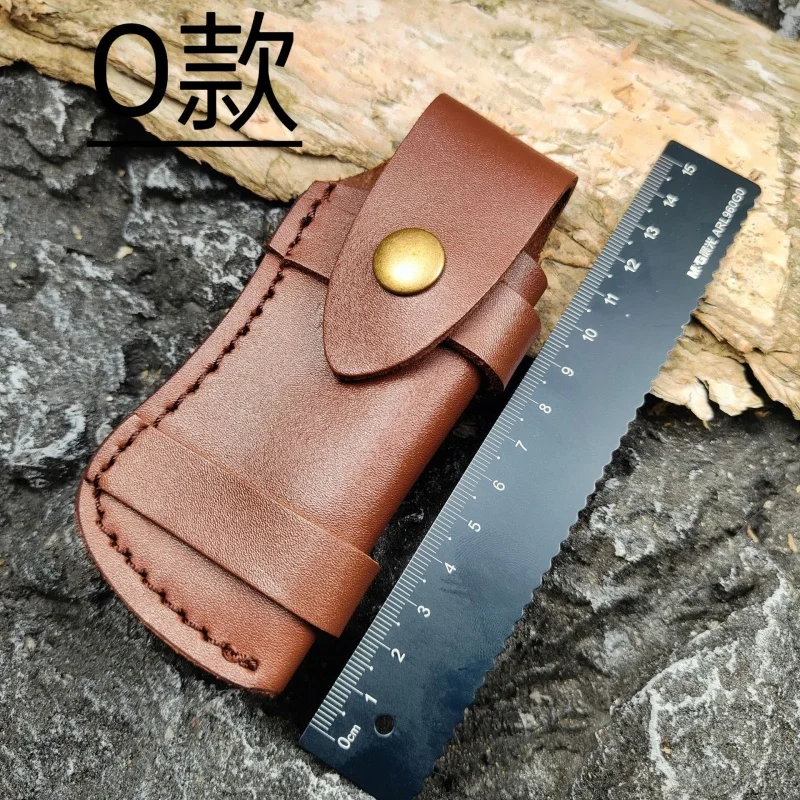 Folding knife holster, outdoor knife library, first layer cowhide knife cover, vegetable tanned leather storage cover, sheath kn