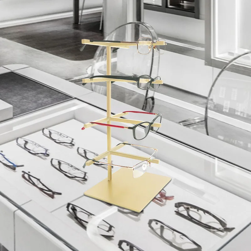 Stainless steel glasses shelf display stand sunglasses bracket sunglasses support bracket multi-layer jewelry display props