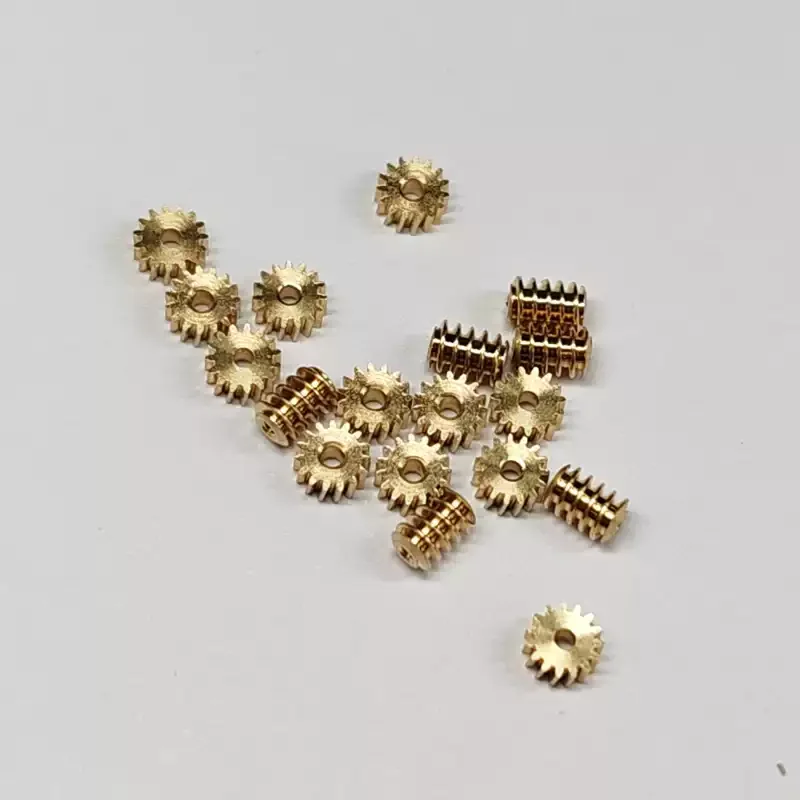 

0.7MM 1mm Precision Brass Worm Gear Set 0.2 Module 15 Teeth,90 Degree Right Angle Silent Reduction Gearbox for Scale Model
