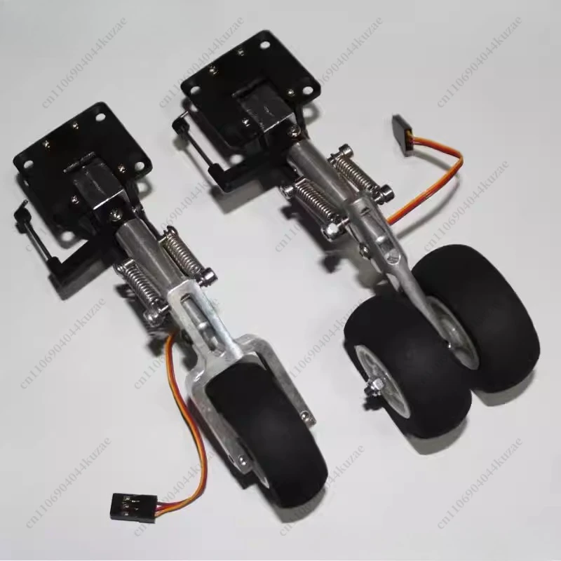 105-165mm Double Spring Retractable Landing Gear for RC Airplane, Single/Dual Wheel Kneeling Type
