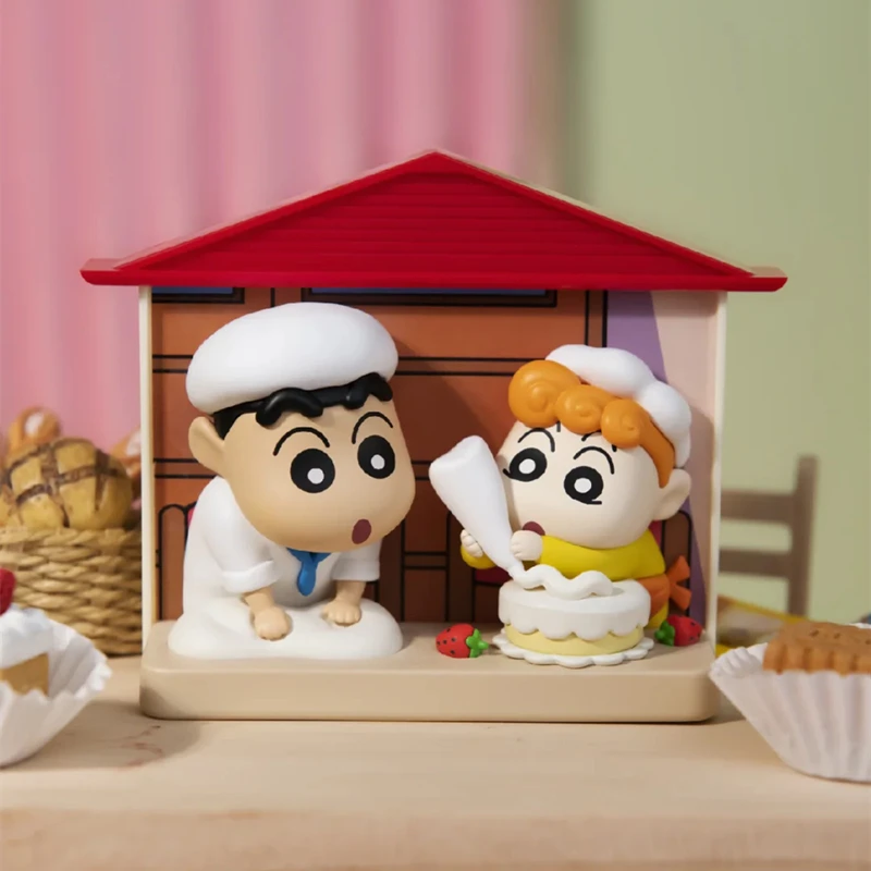 MINISO صندوق أعمى لعبة تلوين شين تشان Nohara سلسلة المنزل صندوق أعمى لطيف مغناطيس الثلاجة لعبة أطفال هدية عيد ميلاد #6