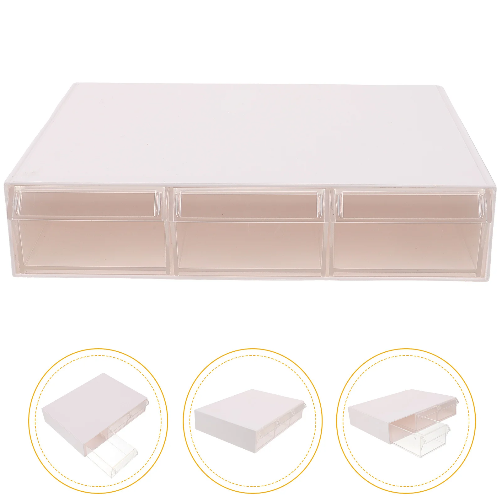 Drawer Style Jewelry Case Multifunctional Storage Box Earrings Rings Cosmetics Desk Organizer Household Makeup Sundries