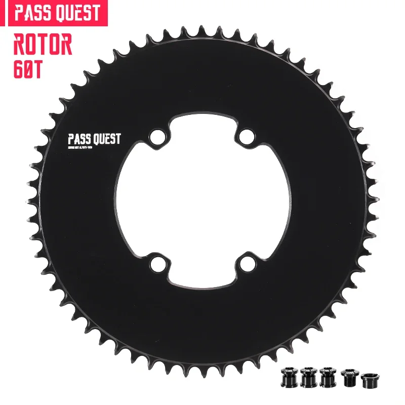 PASS QUEST 110BCD smal breed kettingblad voor rotor AERO crankstel 40T-60T rond weg zwart 9-12 versnellingen kinnenwiel
