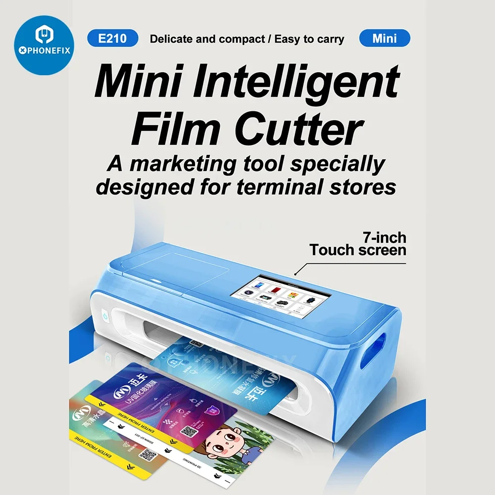 E210 Mini Unlimited Cuts Hydrogel Film Curved Screen Cutting Machine DIY Phone Screen Protector Unlocked Cutter Precise Cutting