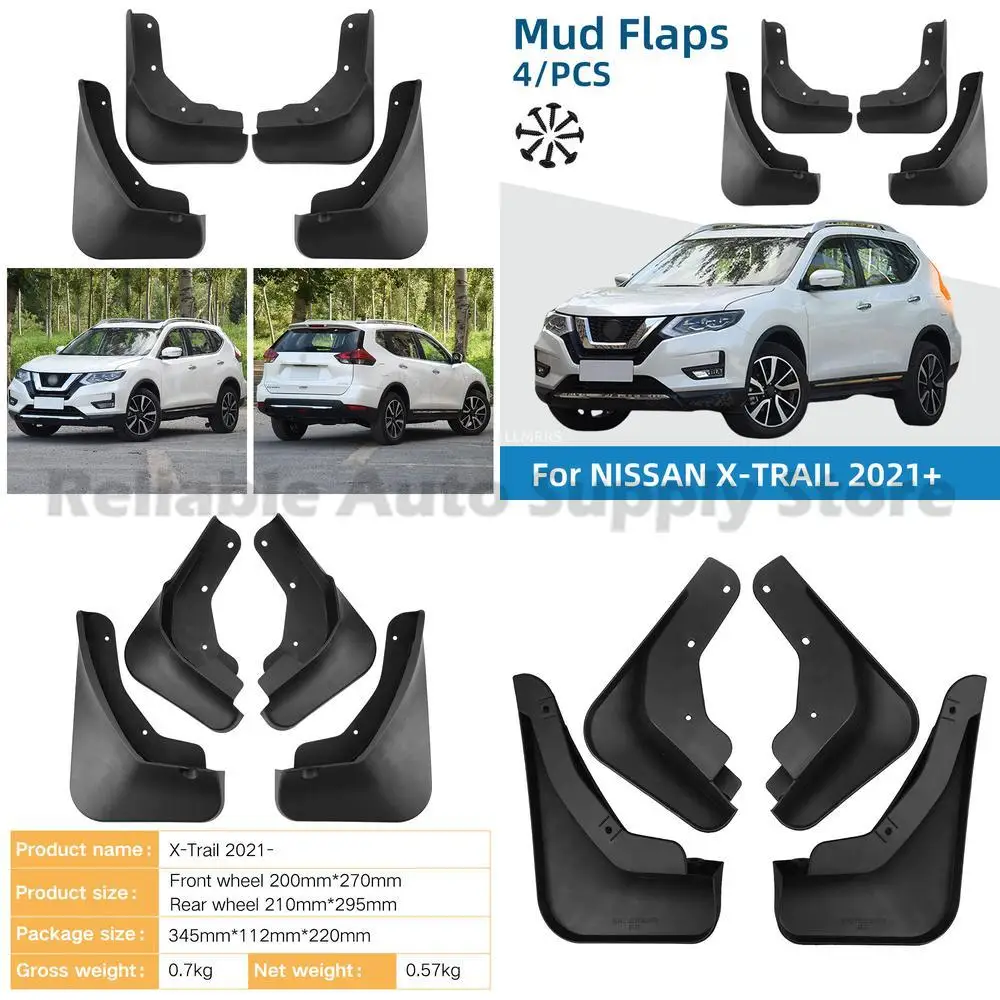 

For Nissan X-Trail 2021-2024 Mud Flaps Small Version Tire Guard Premium Quality Durable Protection