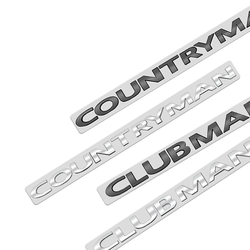 Metal Emblem Car Sticker Letter Badge Decal Body Trunk Decor for Mini Cooper S Countryman R60 R61 Clubman F56 R57 R52 R53 R56