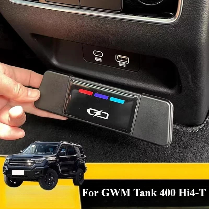 

Rear USB Decorative Frame Cover Charging Port Protector Interior Modified Accessories For GWM Tank 400 Hi4 T