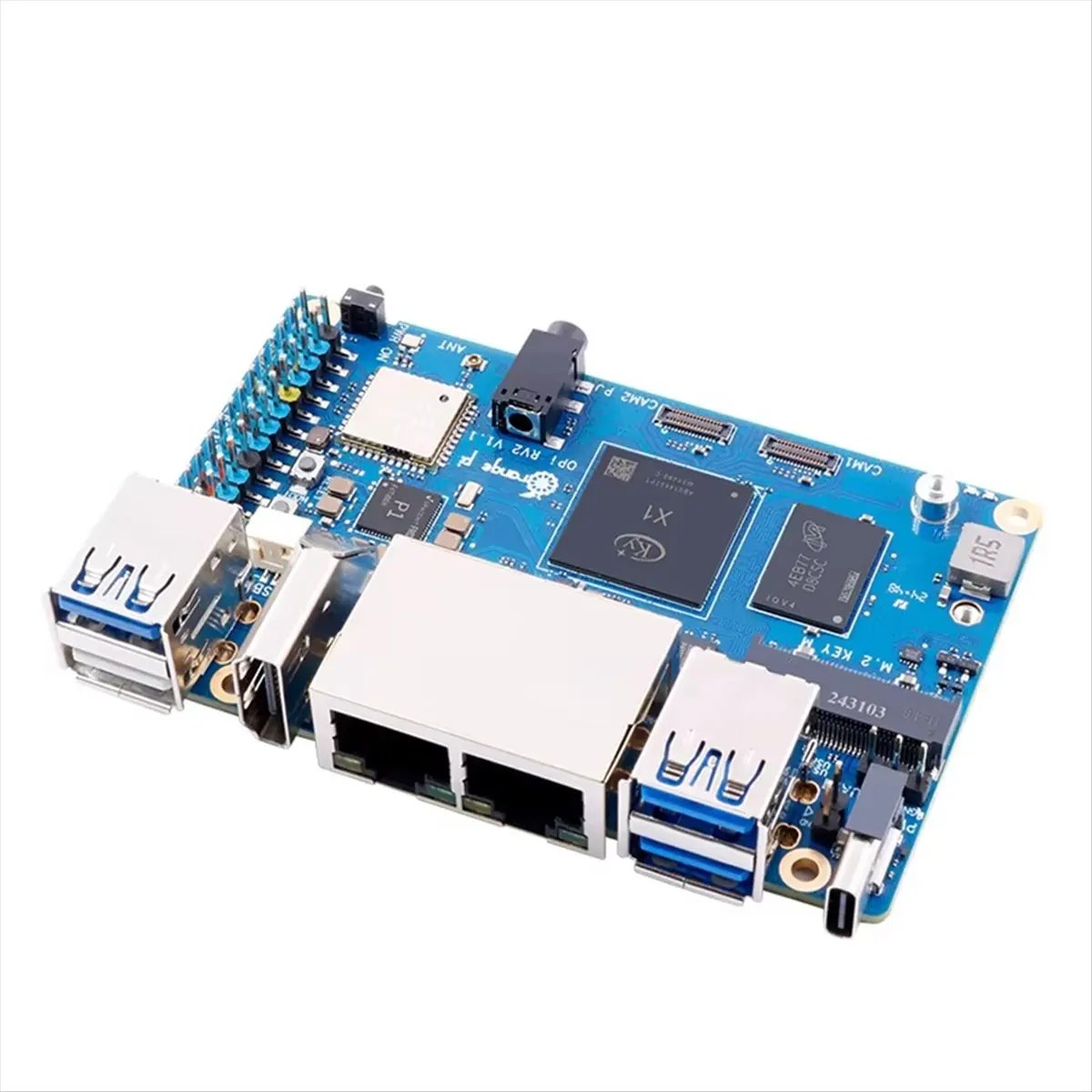 HDL For Orange Pi RV2 RAM Single Board Computer DDR4 8-Core RISC-V 2TOPS AI CPU WiFi PCIE SSD Mini PC Support Ubuntu OS 4G