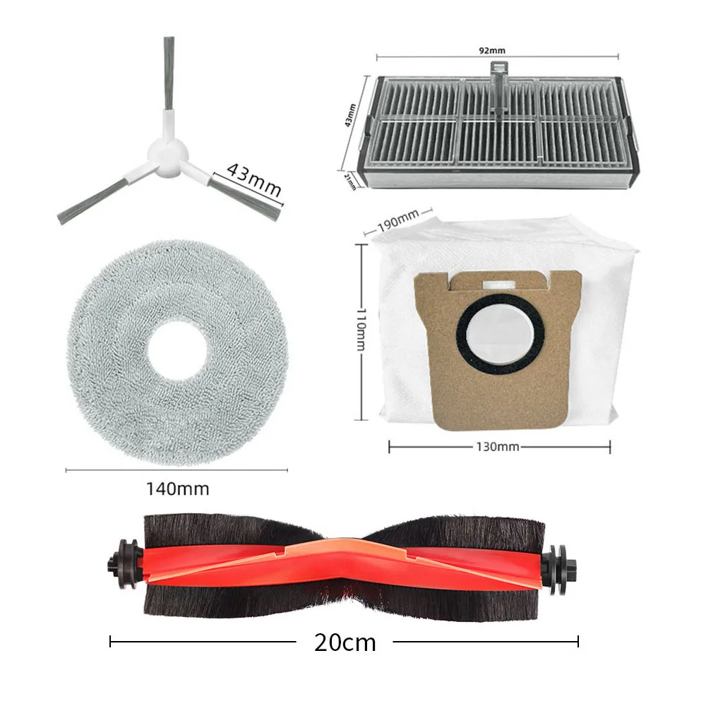 Для Mijia M30S D103CN крышка основной щетки Hepa фильтр швабра тканевый мешок для пыли для Mijia M30S D103CN запчасти для робота-пылесоса