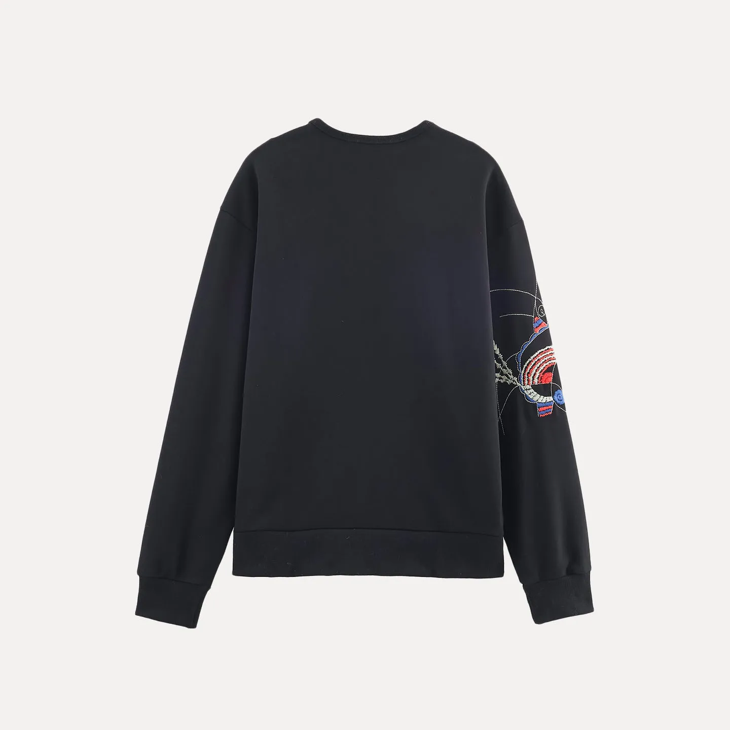 Felpa lunga da donna lavorata a maglia Sve con ricamo pesante Crew Ne Pullover maglione soffice loop Faion Sle autunno nuovo arrivo