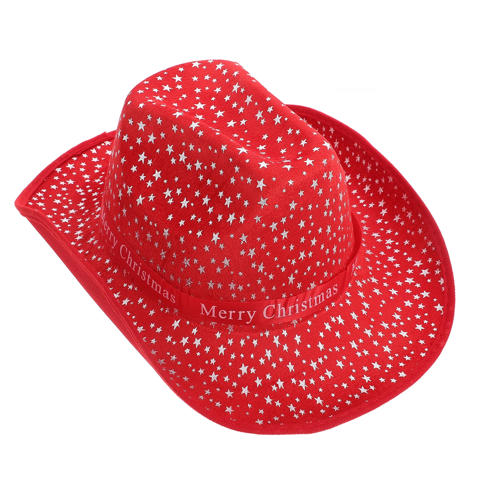 

Christmas Cowboy Hat Santa Claus Hat Christmas Red Cowboy Hat Western Hat With Brim For Christmas Costume Party Supplies