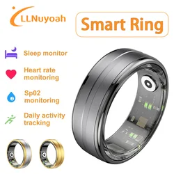 LlNuyoah R06 Smart Ring Sleep Health Monitoring IP68 & 3ATM Waterproof Multi Sports for IOS and Android Men Women Smart Ring