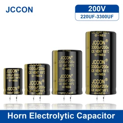 2Pcs JCCON Audio Electrolytic Capacitor 200V 220UF 330UF 470UF 680UF 1000UF 1500UF 2200UF 3300UF For Hifi Amplifier Low ESR