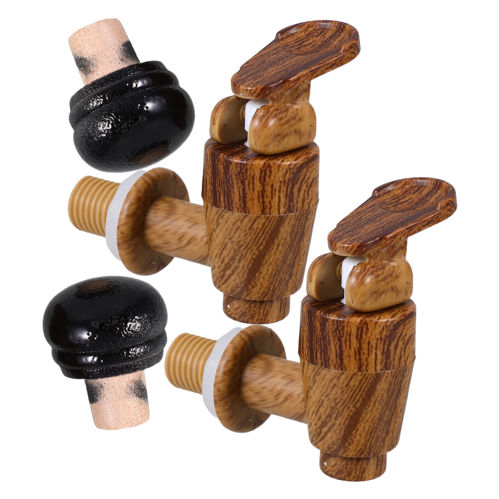 

2 Sets Barrel Accessories Plastic Water Spigot Vintage Faucet Plug Compatible Beer Stopper Fits Bucket Spare Parts Reliable
