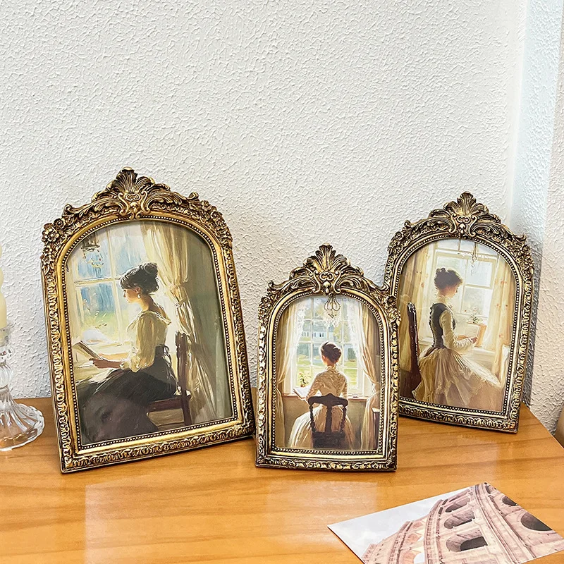 Cutelife Nordic Resin Wall Photo Frame With Art Home Decoration Retro Picture Frame Vintage Imitation