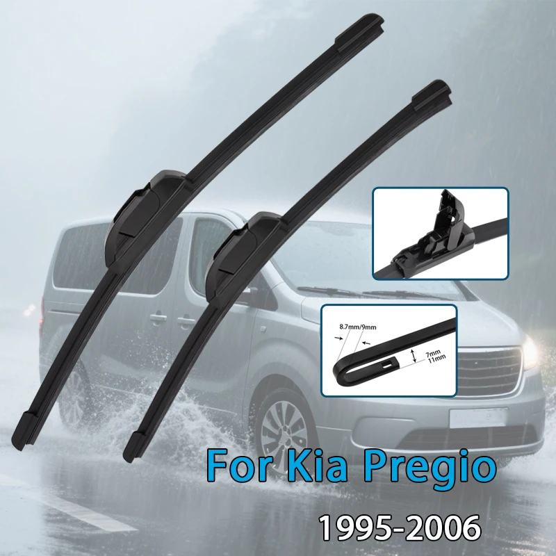 

Car Wiper Blades For Kia Pregio 21"+18" 1995-2006 Windshield Windscreen Front Window Blades Fit U Hook Arm Car Accessories