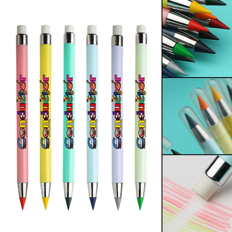 

12 pieces of creative instrument elements, eternal pencils, love music, no-cutting colored pencils, back-to-school stationery