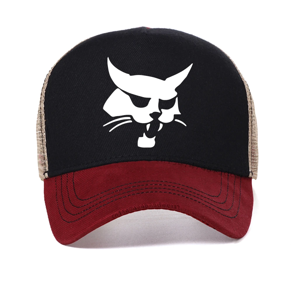 

Bobcat Head Anime Cartoon baseball cap men women mesh trucker caps casual adjustable sun sports hat