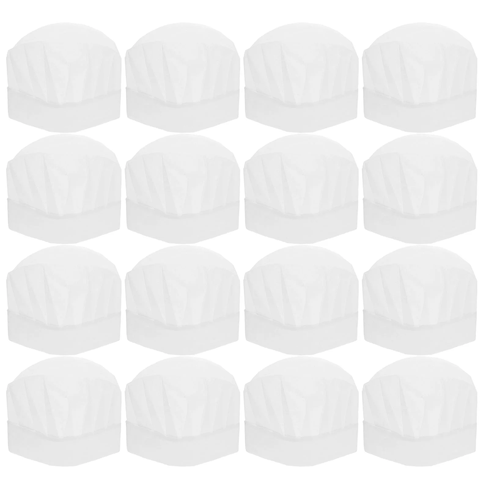 Gorros de Chef desechables para niños, gorros ligeros, accesorios de cocina simples para niños y niñas (blanco), 20 piezas