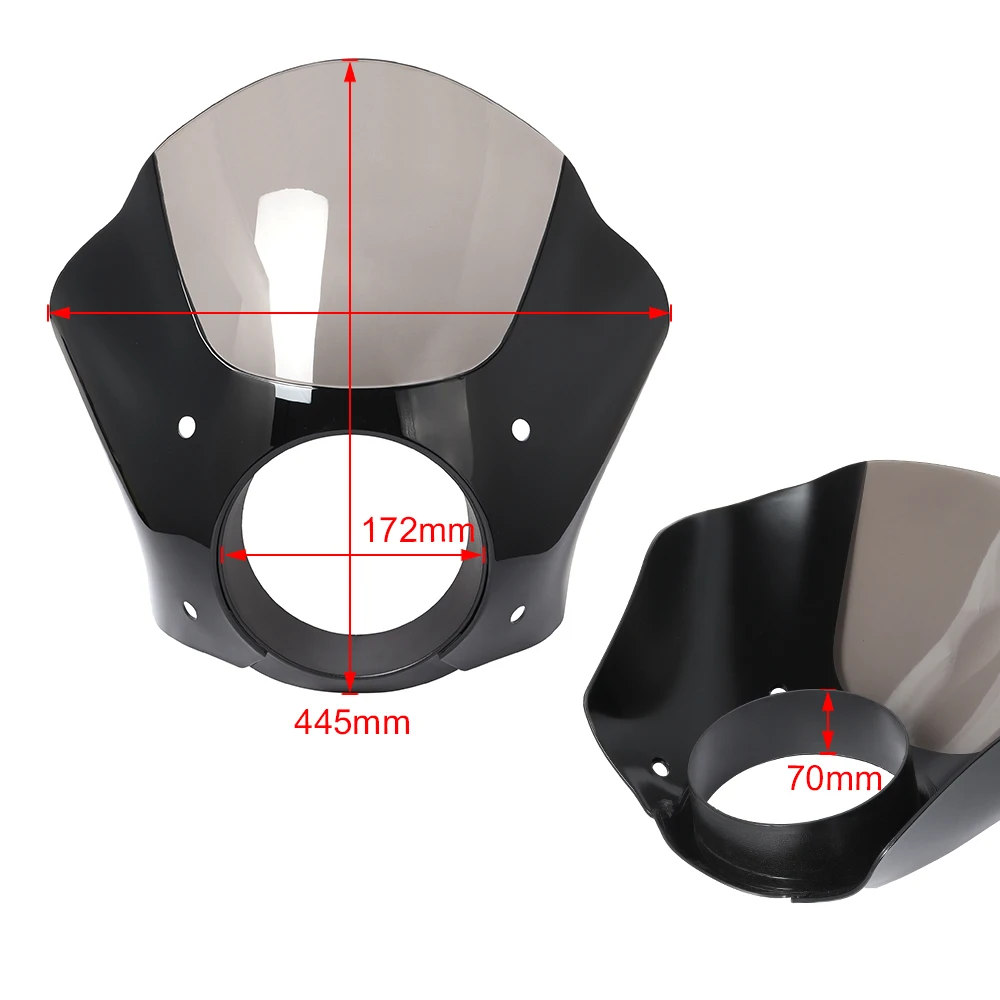 For Harley-Davidson Sportster XL 1200 883 48 72 Dyna Motorcycle Headlight Guide Windshield Cover - Custom Fit