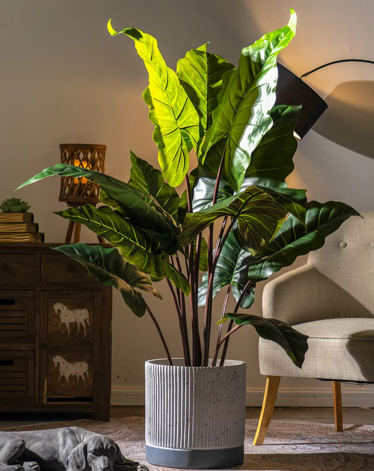 

Тропическое поддельное дерево, имитация дерева, бионическое зеленое растение, домашний горшок, пейзаж, украшение для дома, реквизит для съемки