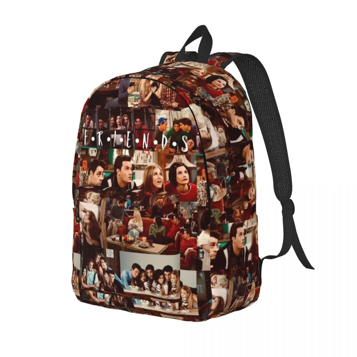 حقيبة كتب مدرسية للطلاب المراهقين من Friends TV Show Central Perk Canvas Daypack الابتدائية والثانوية خفيفة الوزن