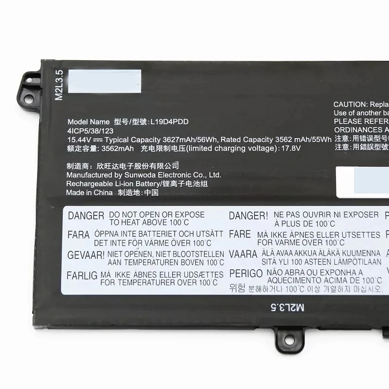 7XINbox L19M4PDD L19D4PDD L19C4PDD 5B10Z37621 15.44V 56WH Laptop Battery for Lenovo ThinkBook 13S 14S ITL  Series