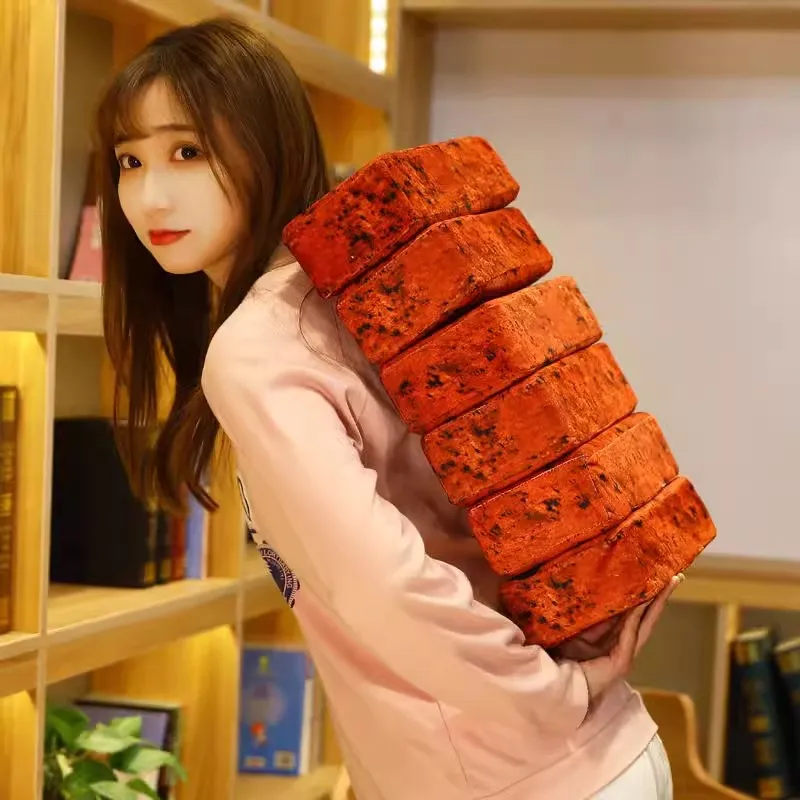 

Emulational Board Brick Tile Fighting Prop Plush Toy Funny Party Soft Pillow Cushion Play House Rome Decoration Boy Girl Gift