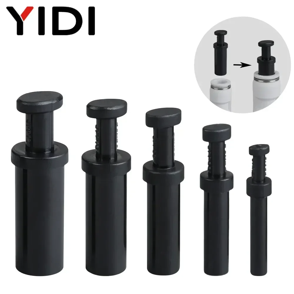 5pcs Pneumatic Air Hose End Plug Fitting Plastic Tube Stop Plugs Fittings Tubing Push-in Stem Plug in Connector Pipe Connectors