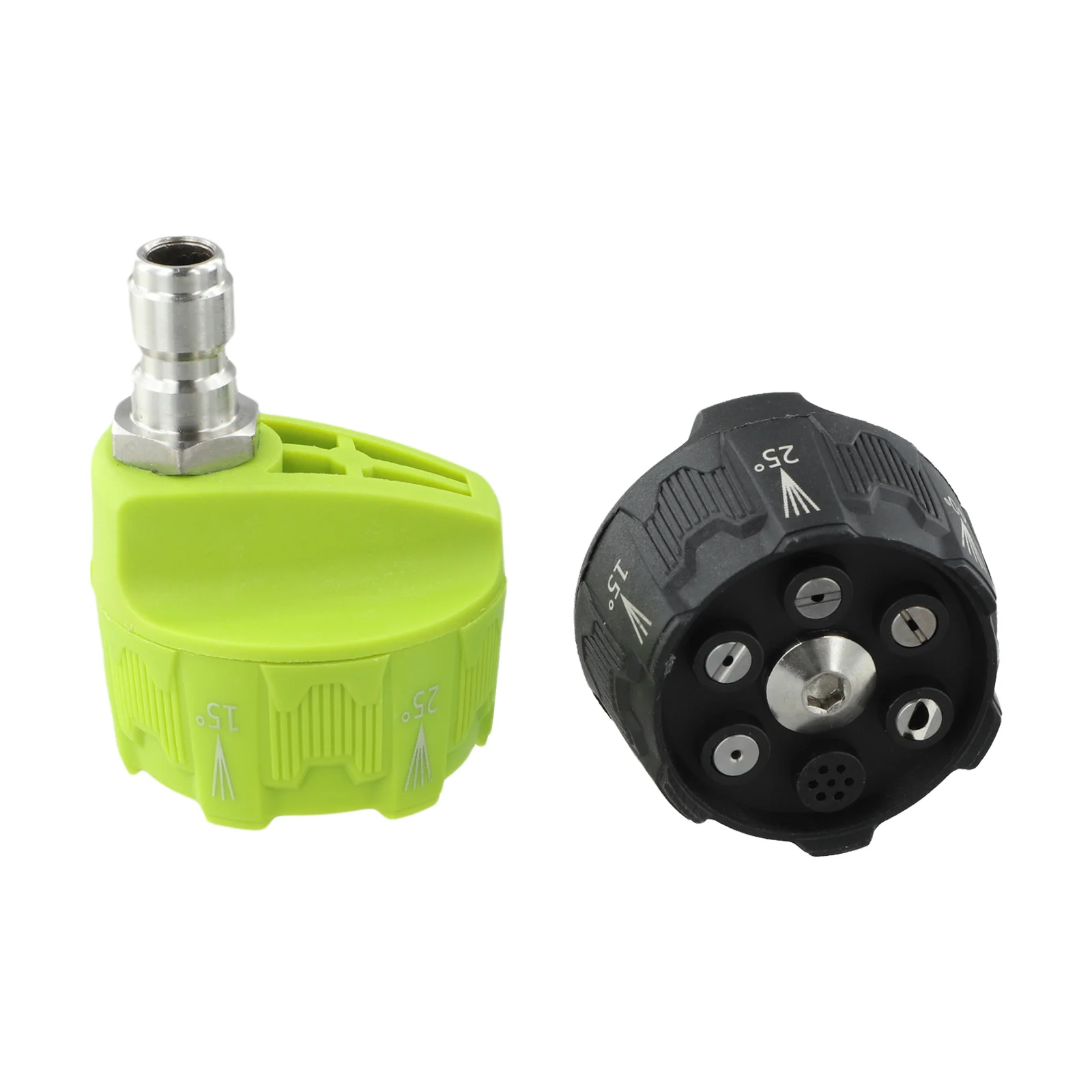 6-In-1 Pressure Washer Nozzle with 1/4 Inch Quick Couplings Multiple Spray Patterns and Soap Mode for Cleaning Applications