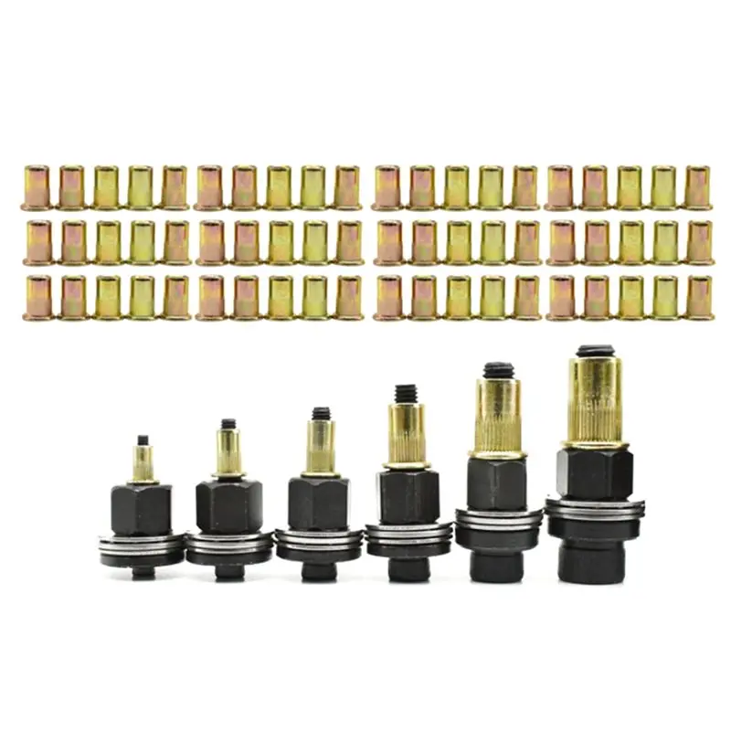 A25F-Carbon Steel Rivnut Kit For Metal Pipes Rivet Set Electric Drill Operated For Automotive, Construction