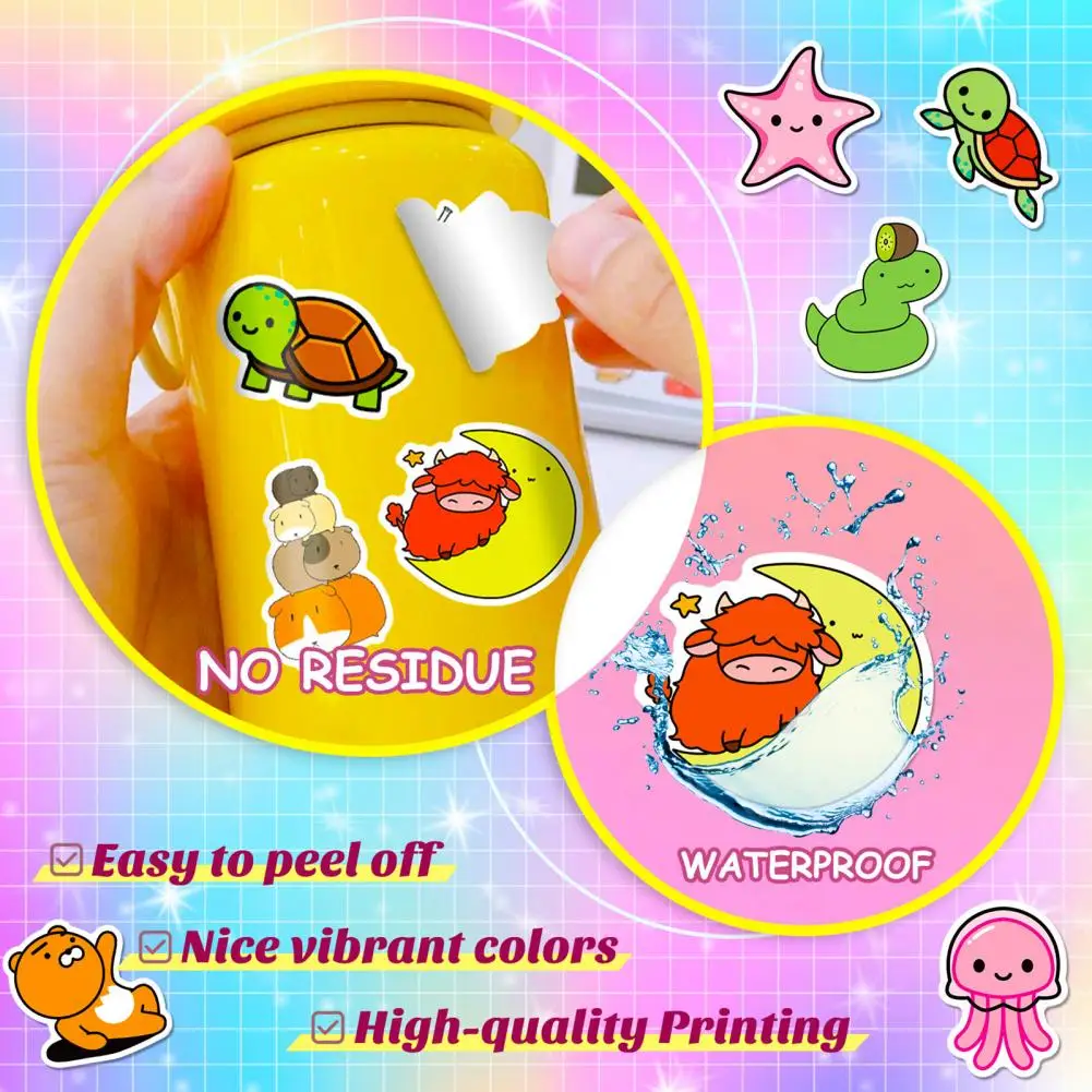 ملصقات مجموعة صغيرة لطيفة ، السلاحف ، البطريق ، النمر ، الفيل ، نمط الشارات ، سهلة الاستخدام ، المضادة -- يتلاشى ، مزيج ، مباراة ، 4 سنتيمتر ، 100 قطعة