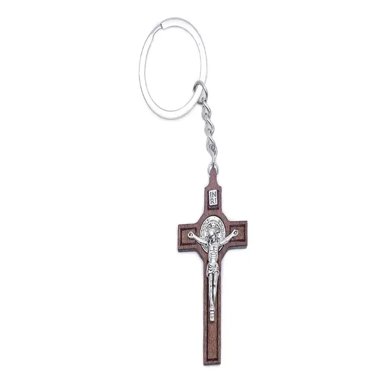 Christian Jesus for Cross Keychain Religious for Key Ring Jewelry Bag Pendant Car Souvenirs Gifts