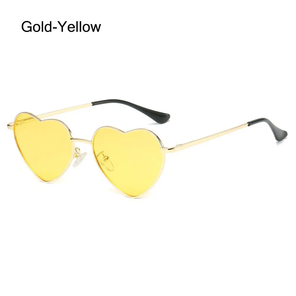 Fancy Accessories Metal Frame UV400 Protection Women Heart Sunglasses Eyewear Heart-Shaped Glasses  Glasses