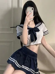 Cosplay Lingerie School Student Uniform Role Play Costume Women Cute Mini Skirt Tight Blouse Set Porn College Girl Cos Anime   4