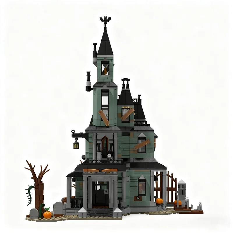 1445 Uds. MOC Casa Encantada modelo bloques de construcción ensamblar construcción DIY Idea creativa regalo de Navidad juguete niños educación ladrillo