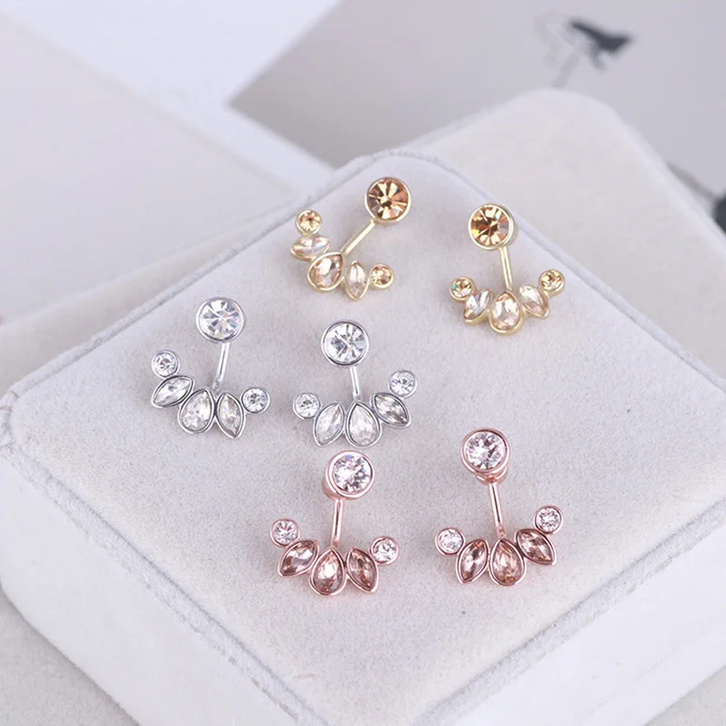 Women brand designer jewelry earrings back hang earrings drop fashion earrings