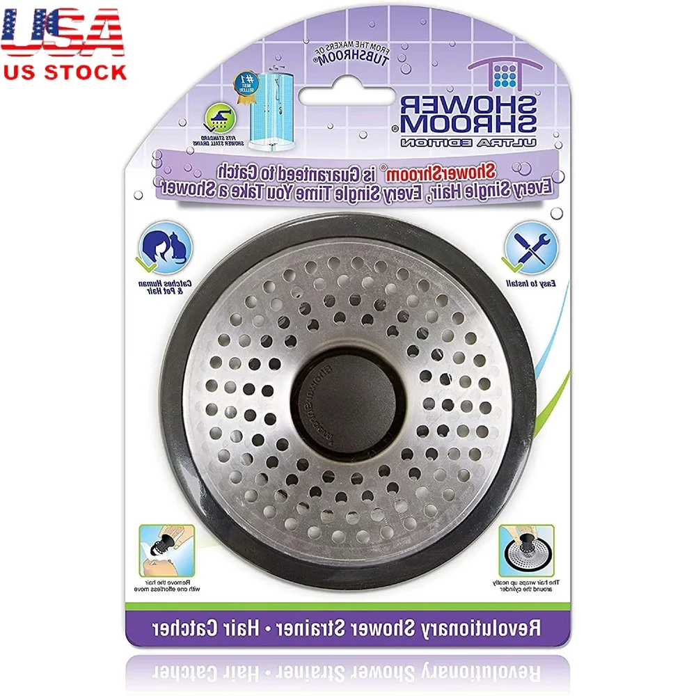 

Ультра-издание, ловушка для волос из нержавеющей стали, защита для слива, инструмент против засорения, легко очищаемый, экологически чистый раствор для ванной комнаты, 1 упаковка