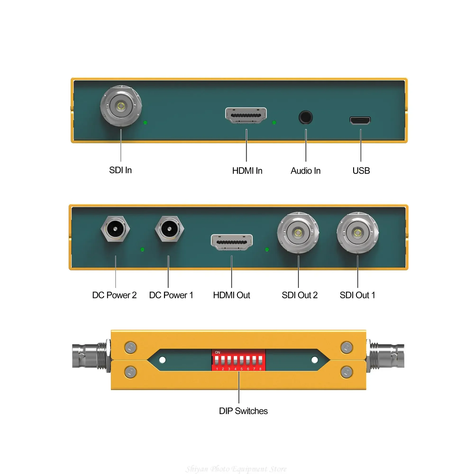 AVMATRIX SC2030 SDI to HDMI-compatible Signal Convert, 3G-SDI HDMI-compatible Updown Cross Converter