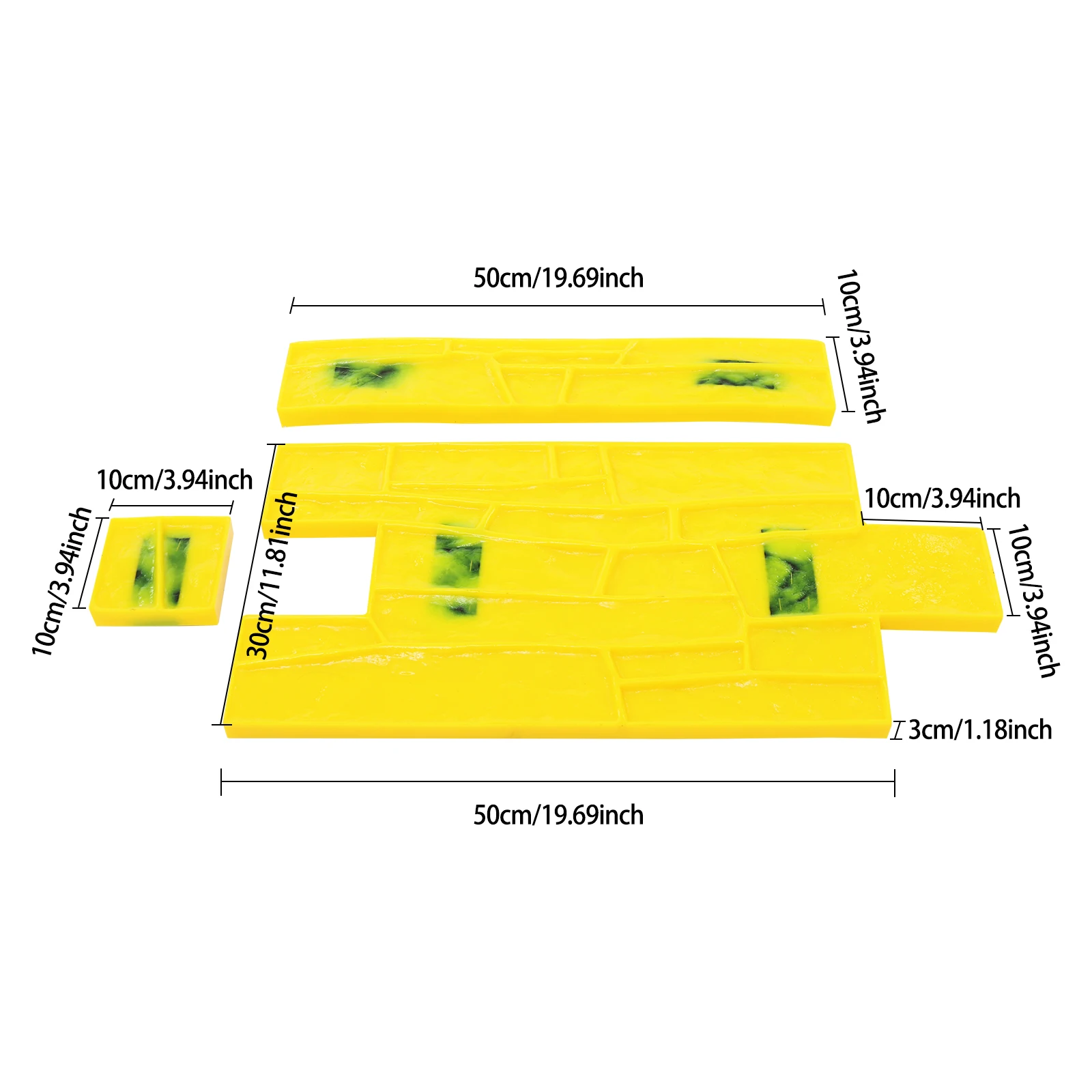 

3 PCS Concrete Texture Mat, Concrete Mold, Cement Texture Mold for Home Patios, Garden Paths, Hotel Lobbies, Decorative Plazas