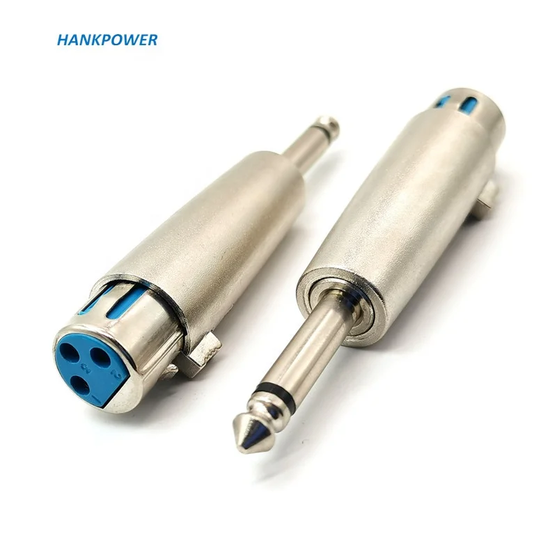 Аудиоадаптер для микрофона, разъем 6,35–XLR, разъем 6,5 мм «папа» на XLR «мама», 3-контактный разъем, моноаудиоадаптер Аудиоадаптер для микрофона, разъем 6,35–XLR, разъем 6,5 мм «папа» на XLR «мама», 3-контактный разъем, моноаудиоадаптер