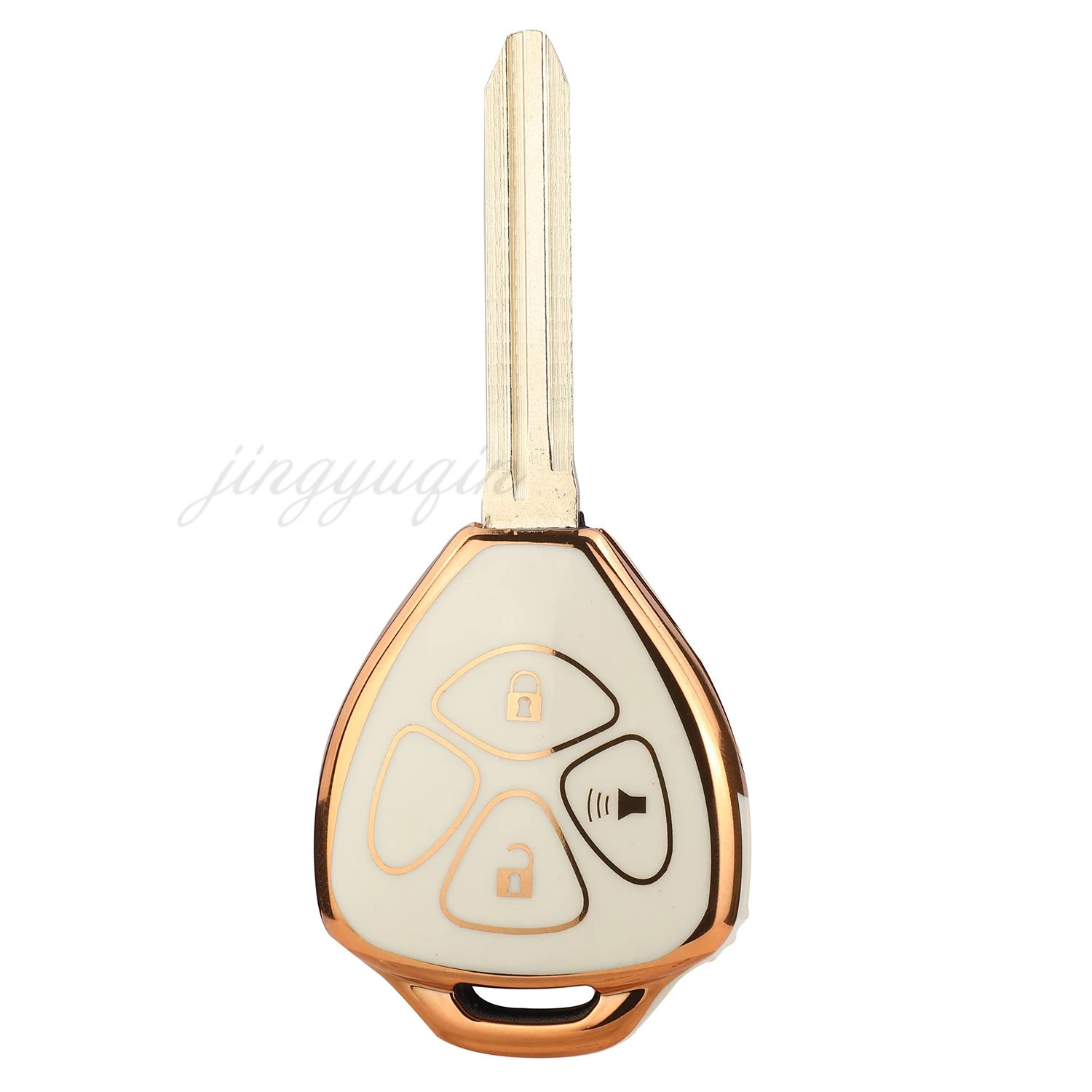 Jingyuqin 3B TPU Remote Car Key Cover Case For Toyota Camry Corolla Crown Prado Yaris Tarago RAV4 REIZ Avalon Venza 2007-2012