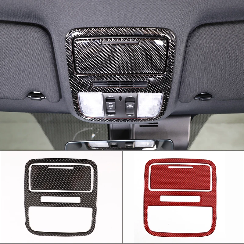 

Soft Carbon Fiber Car Roof Reading Light Panel Decoration Sticker Trim For Honda Pilot 2015-2022 Auto Interior Accessories