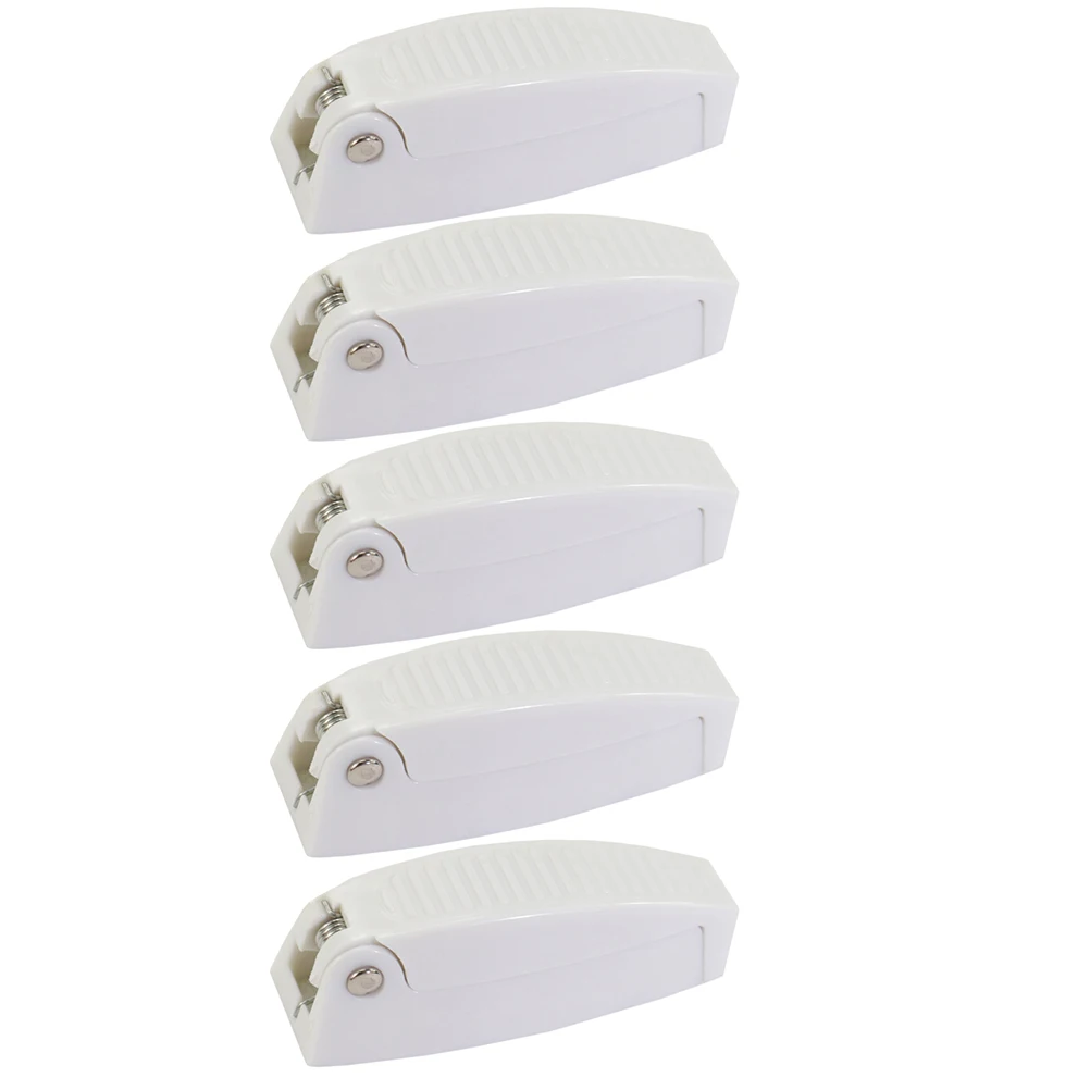 

5 pcs Rv Latch Clips Heavy Duty Door Catches Compartment Holders For Camper Van Motorhome Trailer White Spring Loaded Clamp Easy