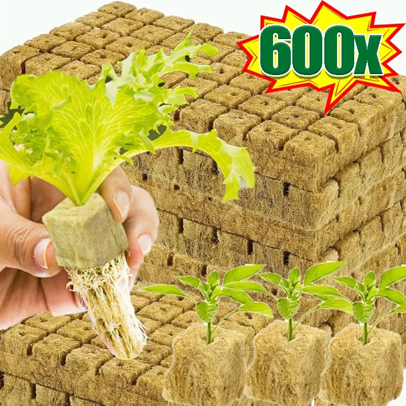 Stonewool Hydroponic Grow Media Cubes Plant Cube Soilless Substrate Seeded Planting Spong Plug Seedling Block Garden Rock Tools