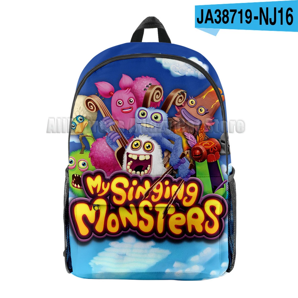 Mochila infantil My Singing Monsters, mochila de pelúcia para jogos de terror, mochila infantil para meninos e meninas, mochila para presentes